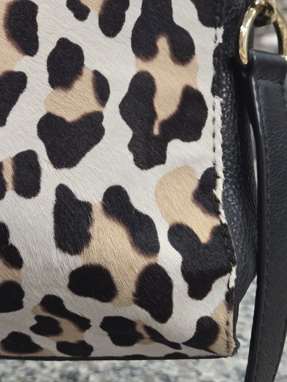 Michael Kors Leopard Calf Hair Hamilton Satchel - Picture 6 of 15